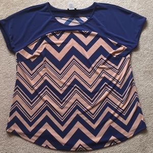 Chevron Dressy Top XL